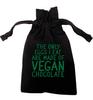Flox Creative White Organic Large Drawstring Pouch Set of 6 Only Eggs I Eat Vegan Chocolate view 1