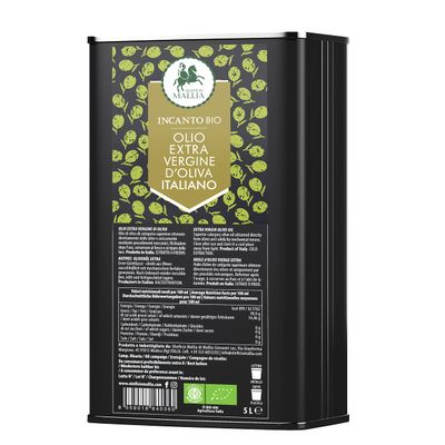 Oleificio Mallia - Extra Virgin Olive Oil bio100% Italian - Can of 5 L - Fresh Harvest 2024/2025 Cold extracted