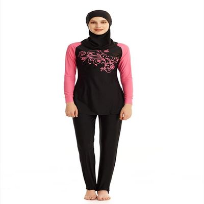 FOKULUNDA New Muslim Swimwear Islamic Swimsuit For Women Bikini Beachwear Full Coverage Conservative Swimwear Hijab Tankinis (Small, CB)