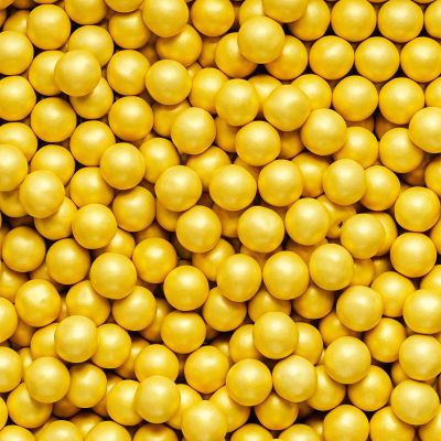 10mm Edible Chocolate Balls Cake or Cupcake Decoration Sprinkles (Gold, 30g)