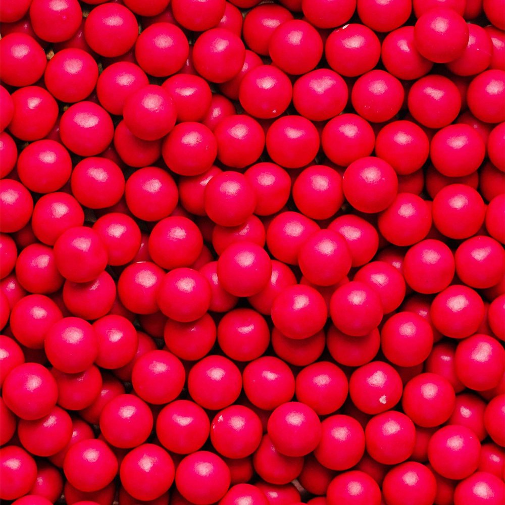 10mm Edible Chocolate Balls Cake or Cupcake Decoration Sprinkles (Hot Pink, 30g)