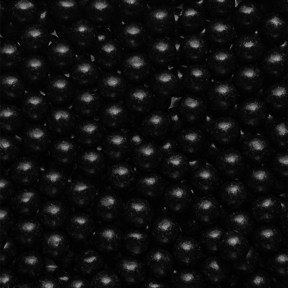10mm Edible Chocolate Balls Cake or Cupcake Decoration Sprinkles (Black, 30g)