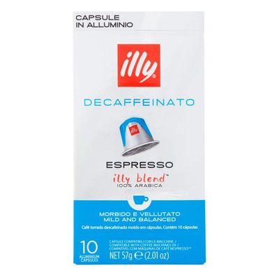illy Coffee Nespresso Compatible Capsules, Decaf, Aluminium Coffee Capsules, Pack of 10