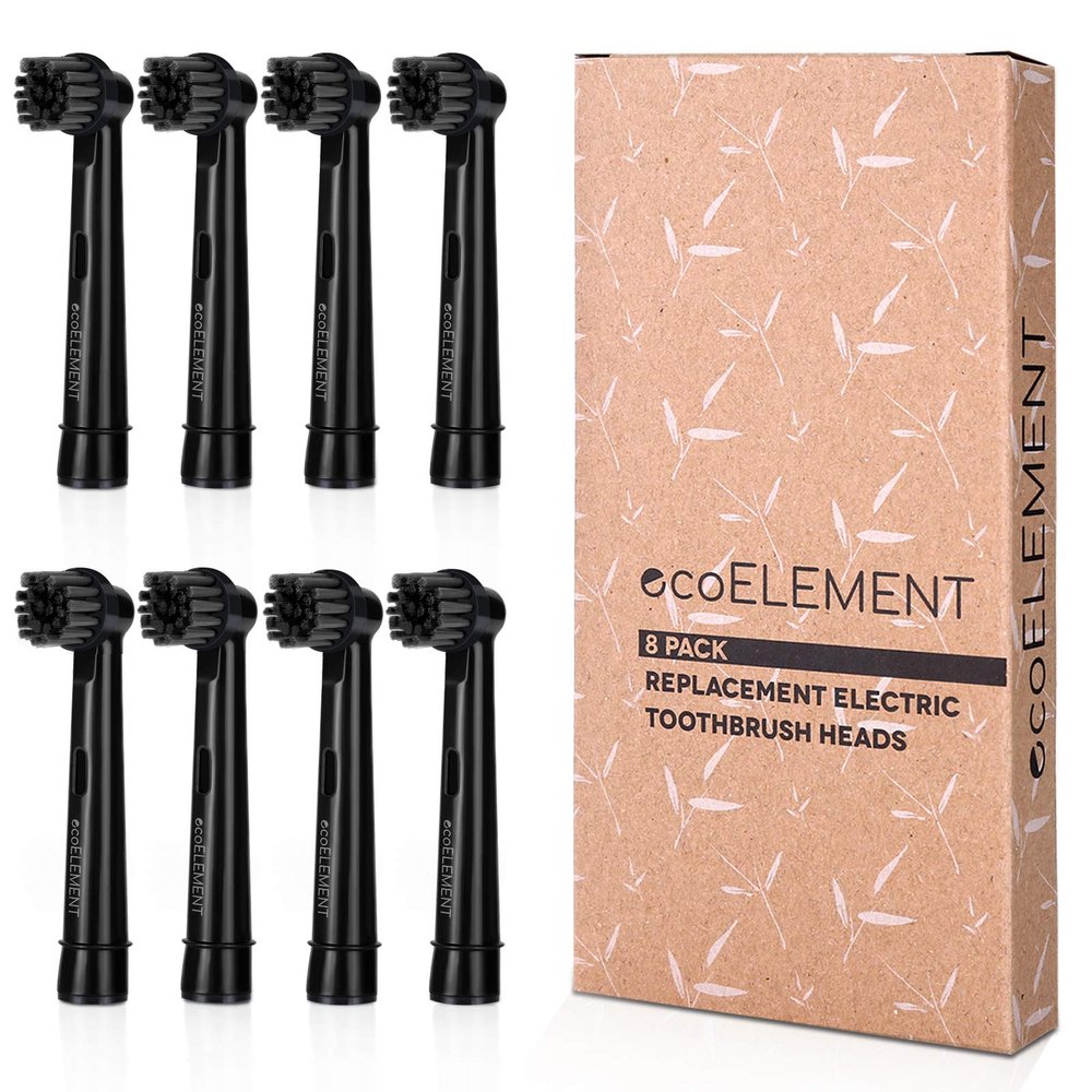 Toothbrush Head Compatible with Oral B - 8 Pack ecoELEMENT Replacement Electric Toothbrush Heads Deep and Precise Cleaning Brush Heads Toothbrush Heads Compatible with Oral B Braun