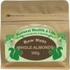 Natural Health 4 Life Raw Whole Almond 300g  High Protein and Fibre Snack, Baking Ingredient, Vegan & Gluten-Free, for Snacking, Baking, and Everyday Use, Resealable Pouch (1 Pouch) view 2