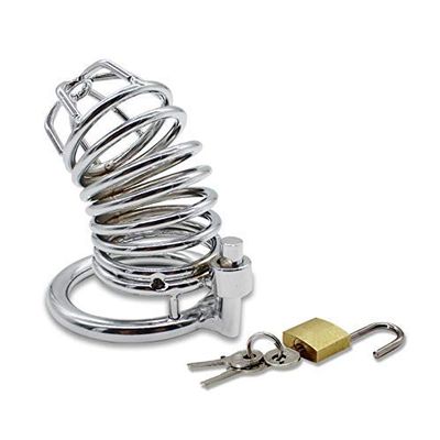  Male Protective Device Hypoallergenic Stainless Steel Toy with 3 Size Ring, Suitable for Men's Any Size
