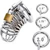  Male Protective Device Hypoallergenic Stainless Steel Toy with 3 Size Ring, Suitable for Men's Any Size view 3