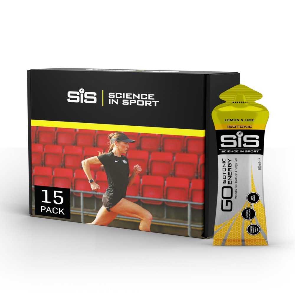 Science in Sport GO Isotonic Energy Gel 15 x 60ml Lemon Lime  Fast-Acting  Vegan  Formulation with 22g of carbohydrates, a great source of energy