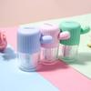 Contact Lens Cleaner, Plastic Contact Lens Cleaning Lenses Case, Manual Rotary Contact Lens Washer Cleaning Case for Daily Use (Pink) view 4