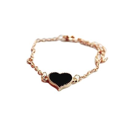 AchidistviQ Women Love Heart Design Bracelet Bangle Jewelry Chain Party Cocktail Gift - Black Mothers Day Gift for Women Mom Personalized Gift