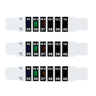 10 PCS Forehead Thermometer Temperature Strips Monitoring Safe Non-Toxic Forehead Head Thermometer Fever for Baby Child Kid Adult Body Check Test Temperature 95-104