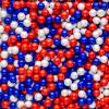 10mm Edible Chocolate Balls Cake or Cupcake Decoration Sprinkles (Red, White & Blue, 30g) view 1