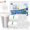 XUXRUS 10 Liter Bin Bags Small Pedal Bin Liners, 120 Count Clear Plastic Garbage Bags,Waste Bags Strong Rubbish Bags for Bathroom, Home, Kitchen (White) view 1