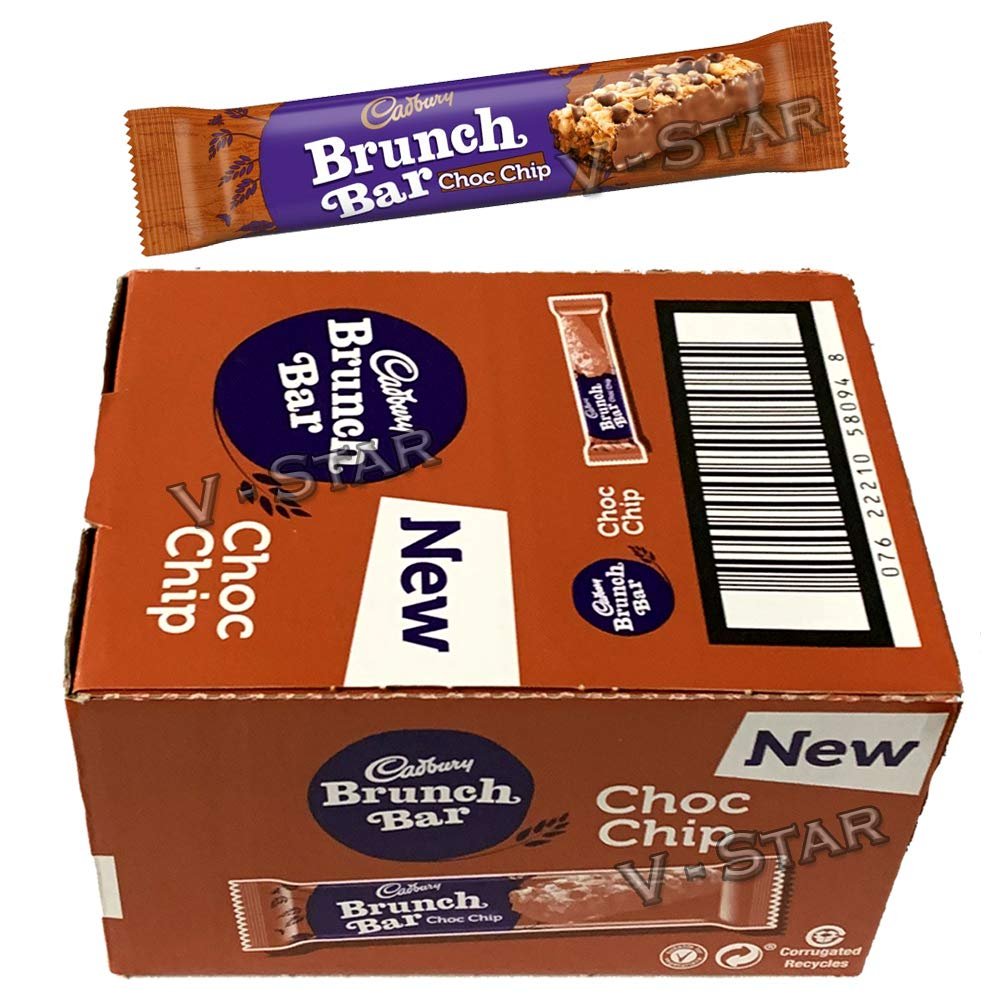 CADBURY Brunch BAR Choc CHIP Full Box 30 x 32g Bars Original Fresh Stock