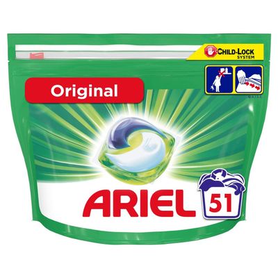 Ariel All-in-1 Pods Washing Liquid Laundry Detergent Tablets/Capsules, 51 washes