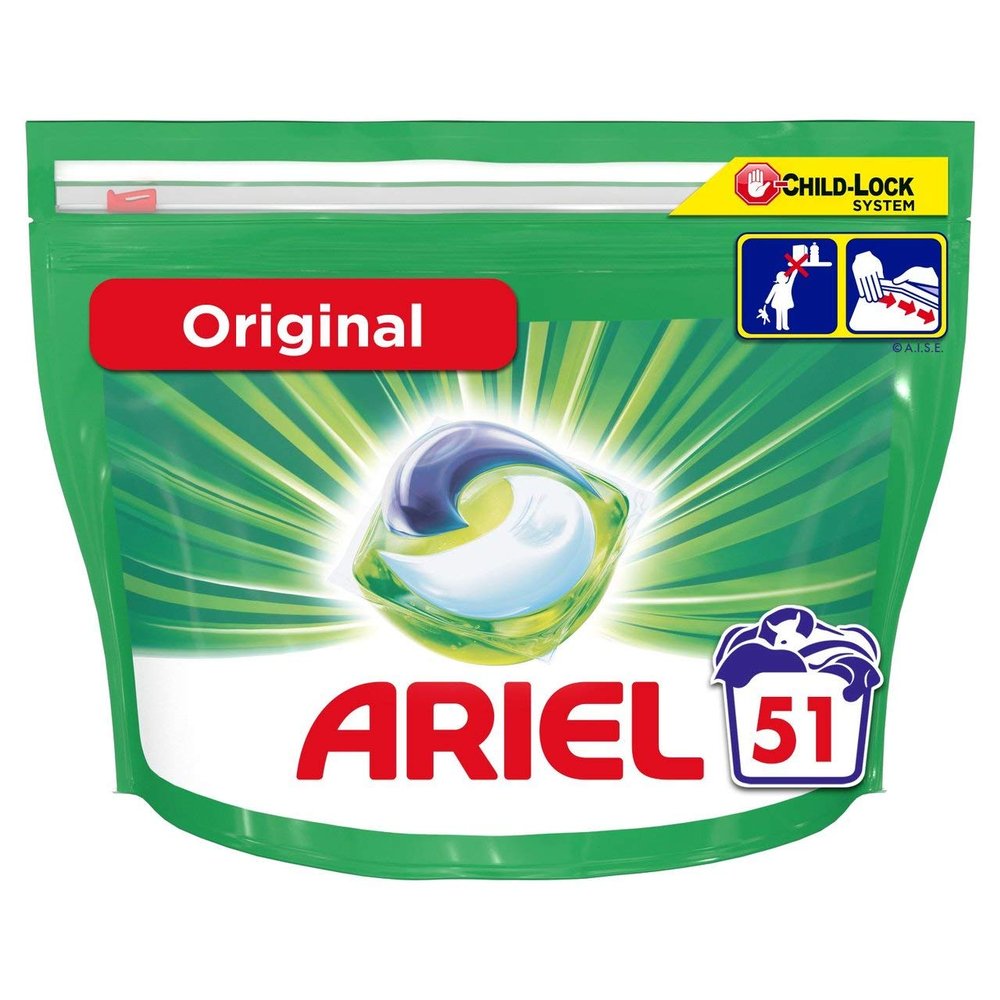 Ariel All-in-1 Pods Washing Liquid Laundry Detergent Tablets/Capsules, 51 washes