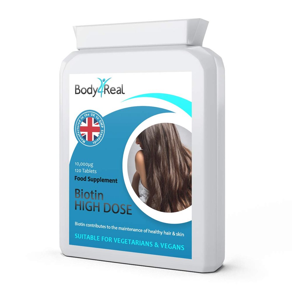 Body4Real Biotin High Dose Food Supplement 10,000 UG (mcg)