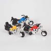 PRETYZOOM 3pcs Creative Motorbike Cake Ornaments Mini Motorcycle Decor for Birthday Parties Father Day Celebrations and Home Decoration Vibrant Red Yellow Models view 2
