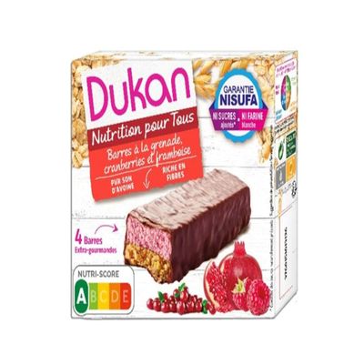 Dukan Cranberries Pomegranate Raspberry Bars 4 Bars