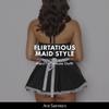 Ann Summers Maid to Pleasure French Maid Outfit  PU Dress with Apron & Headband for Role Play, Hen Dos or Halloween  Flirty Fancy Dress Costume with Sweetheart Neckline, Lace-Up Front & Ruffle Skirt view 2