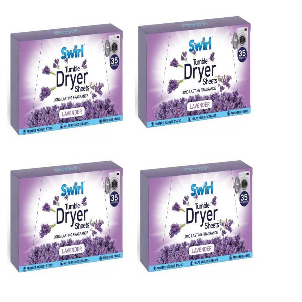 4X Swirl Lavender Tumble Dryer Sheets - 40 per Pack