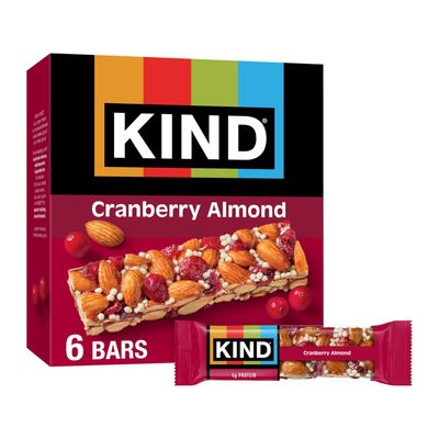 KIND Cranberry Almond + Antioxidants, 6 Count (Pack Of 1), Net weight: 8.4 Oz