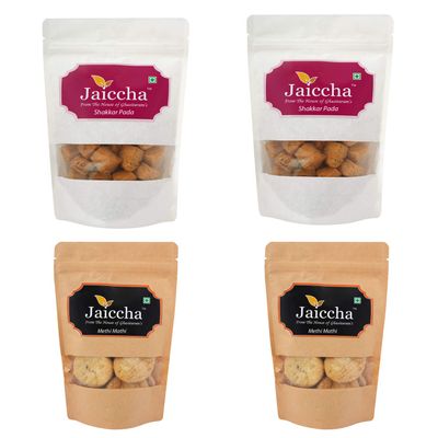 Jaiccha Ghasitaram Pack of 4 Shakkar Pada and Methi Mathi Pouches
