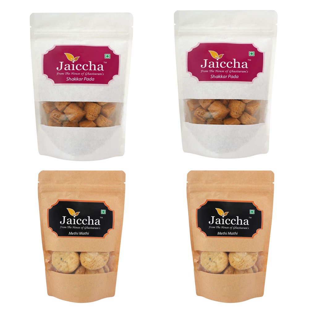 Jaiccha Ghasitaram Pack of 4 Shakkar Pada and Methi Mathi Pouches