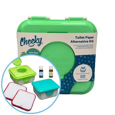 Toilet Paper Alternative Family Cloth Wipes Kit - Washable, reusable, & eco friendly (White Cotton Flannel Wipes)
