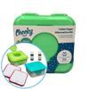 Toilet Paper Alternative Family Cloth Wipes Kit - Washable, reusable, & eco friendly (White Cotton Flannel Wipes) view 1