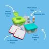 Toilet Paper Alternative Family Cloth Wipes Kit - Washable, reusable, & eco friendly (White Cotton Flannel Wipes) view 2