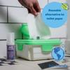 Toilet Paper Alternative Family Cloth Wipes Kit - Washable, reusable, & eco friendly (White Cotton Flannel Wipes) view 3