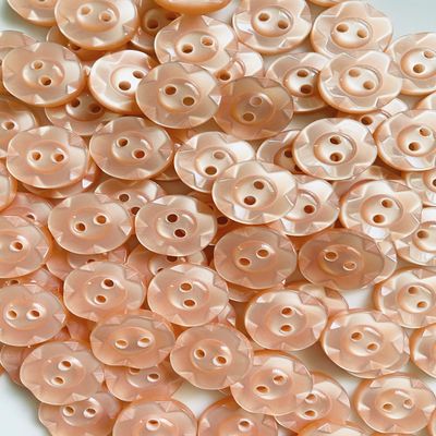 100 x 11mm Peach Fruit Gum Fruitgum Baby Buttons