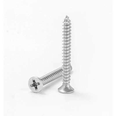 Stainless Steel Flat Head Screws, 304 Cross countersunk Head Tapping Screws, Extension Screws-M4 * 10 (100 Capsules)