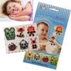 Cartoon Temperature Stickers, 6 PCS Kids Flexible Skin Friendly Forehead Baby Care Cartoon Animal Flexible Body Fever Accurate Thermometer Stickers view 1