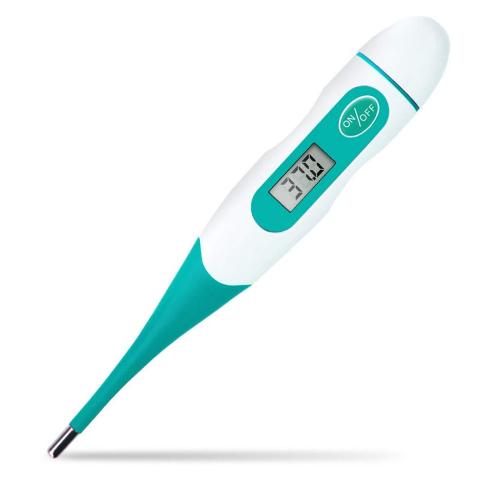 ECOSWAY New Electronic Digital Thermometer,Portable Body Temperature Gauge,Flexible Tip Oral Mouth Underarm for Baby Child Adult