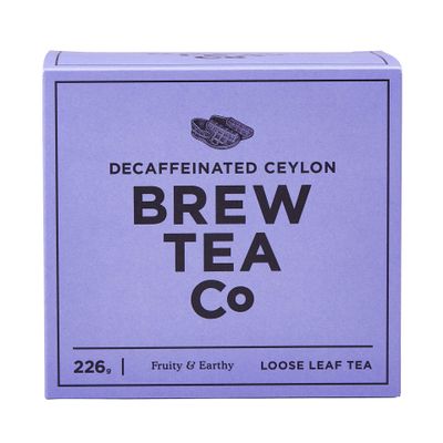 Brew Tea Co Decaffeinated Ceylon Loose Leaf Tea, 226 g