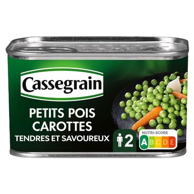 Cassegrain Small Peas & Carrots - 265g Tin Net Drained