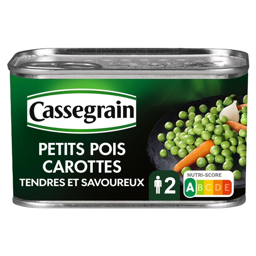 Cassegrain Small Peas & Carrots - 265g Tin Net Drained