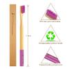6 Pcs Biodegradable Bamboo Toothbrush, Natural Eco-Friendly BPA-Free Toothbrushes, Best Travel Wood Toothbrush Set for Sensitive Gums Multicolour-c view 4