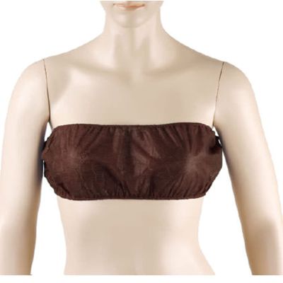 50 Pcs Beauty Salon Disposable Underwear Bra Travel Breast Wrap Summer Beauty Salon Special Bodice Breathable 50 (Brown)