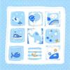 20 Napkins Baby Moments Blue as Table Decoration for Birth and Christening 33 x 33 cm view 1