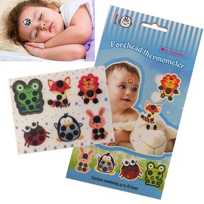 Bestice Baby-Kids Forehead Thermometer Stickers (6pcs), Non-Allergy Material, Suitable for New Borns