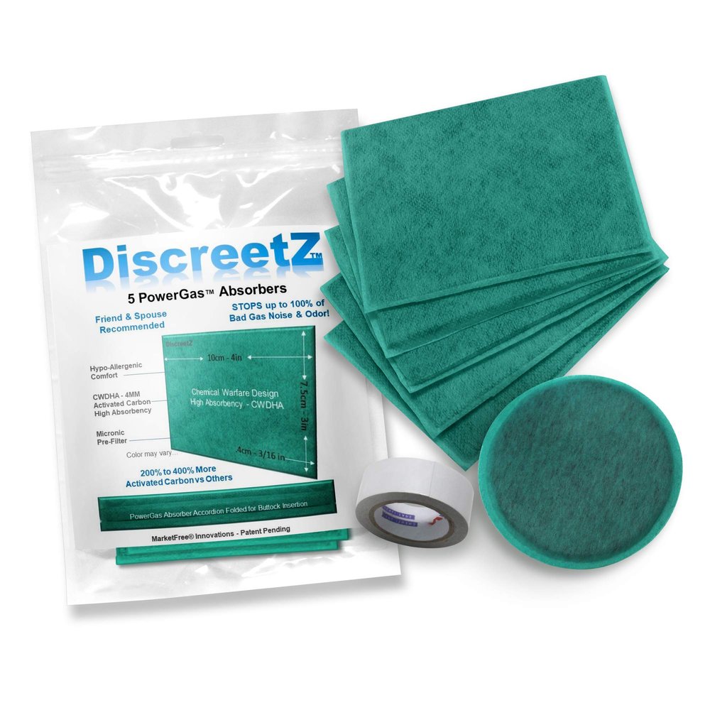 High Absorption Bad Gas Eliminators! Smell & Sound Charcoal Pads. Loud, Smelly Flatulence Solution. Gas Odor & Noise Eliminator, Absorber, Deodorizer, Neutralizer, Filter, Silencer, Anti-Gag Gift P-5