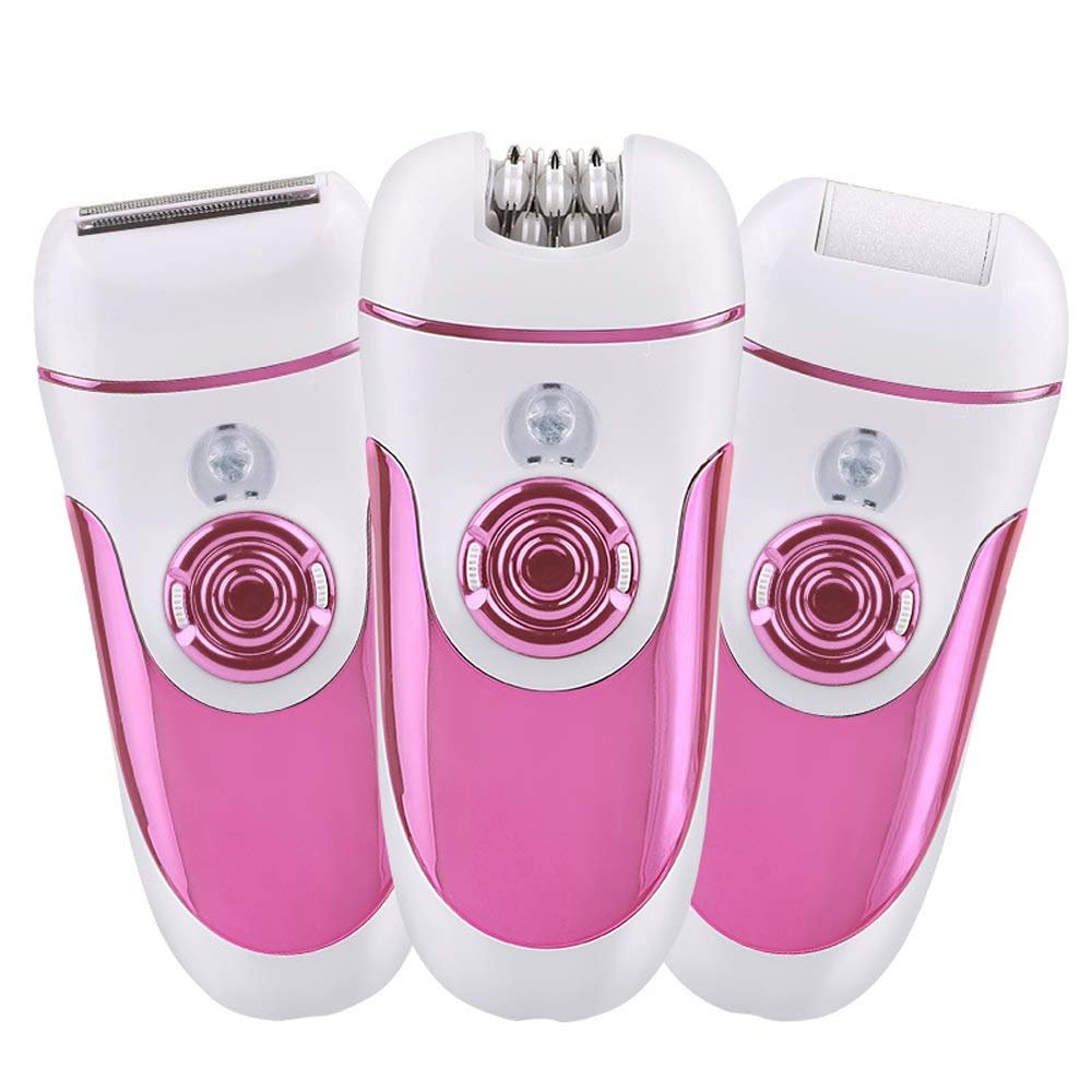 C-JT mini, Woman Shaver,Three-in-one Shaver With Lamp,not To Hurt The Skin,Lady Shaver,foot Grinder,Replaceable Cutter Head,for Women,home (Color : Pink)