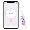 Digital Basal Body Thermometer Fertility Monitor Record BBT Manually, Draw BBT Chart Pinpoint Ovulation Day, High Accuracy Perfect Companion for Ovulation (Purple) view 1