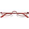 VEVESMUNDO Half Moon Reading Glasses Metal Spring Hinges Metal Semi Half Lens Frame Readers for Men Women view 1