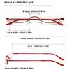 VEVESMUNDO Half Moon Reading Glasses Metal Spring Hinges Metal Semi Half Lens Frame Readers for Men Women view 2