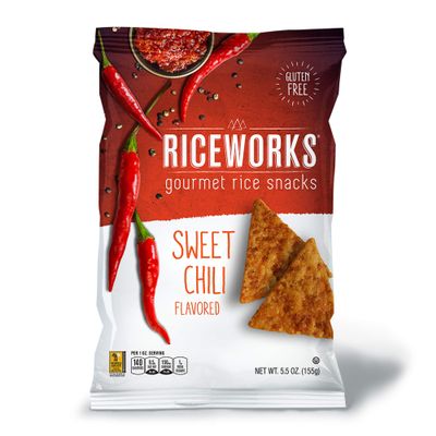 Riceworks, Gluten Free Crackers - Gourmet Rice Crackers - Sweet Chilli, 156g, Pack of 6