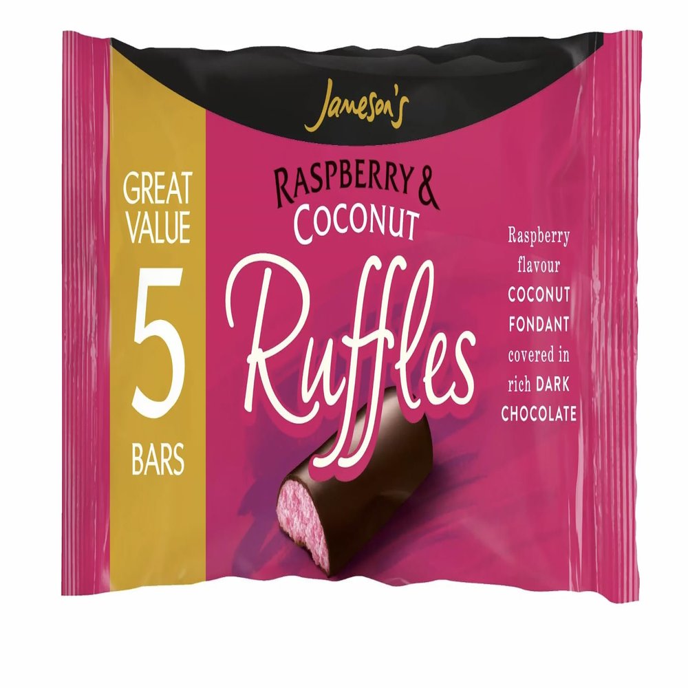 Jamesons Raspberry & Coconut Ruffles 26g 5 Bars